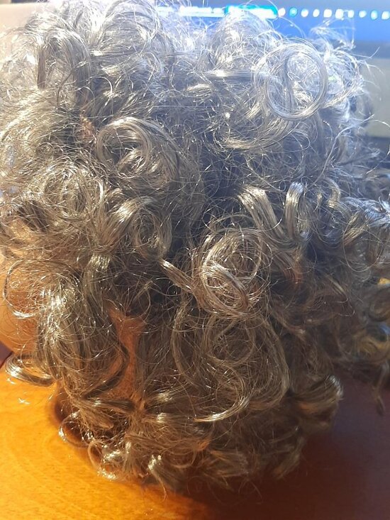 NEW ! Women 14 Inch Short Curly Wig Silver Gray main image 5
